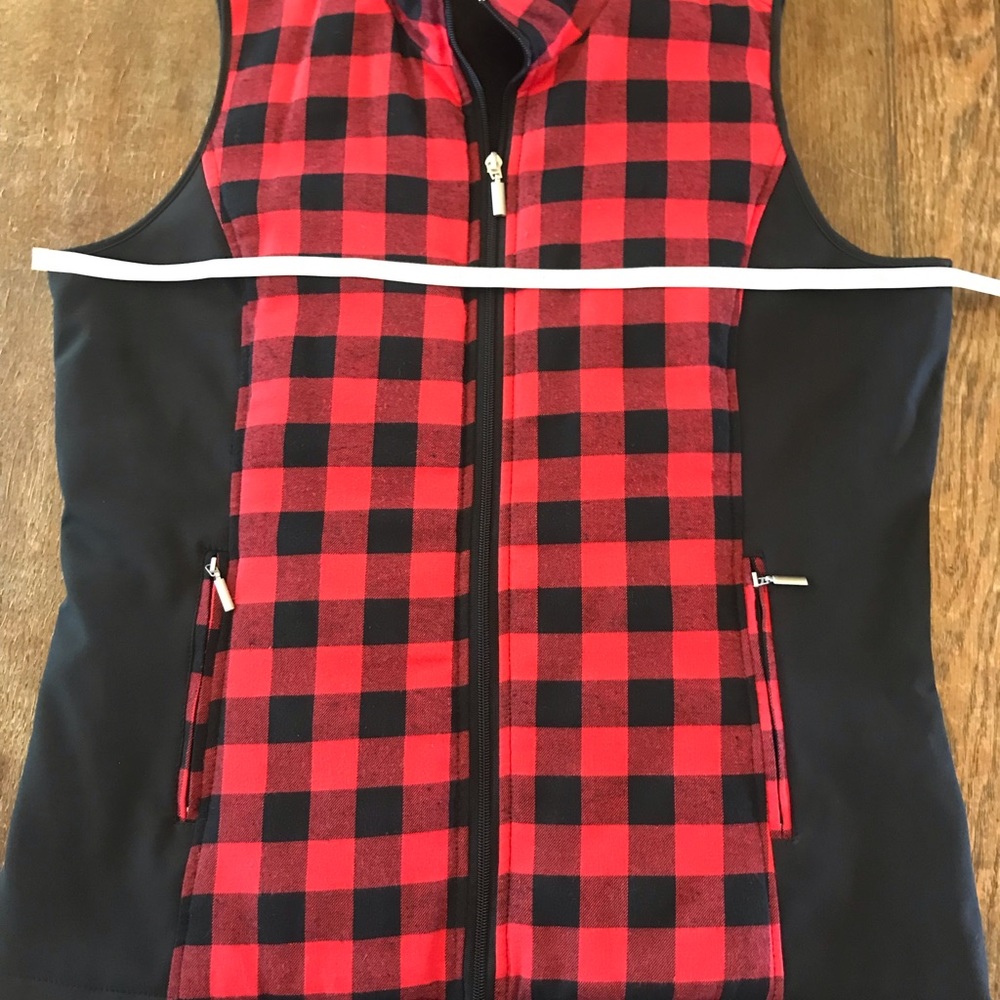 Buffalo Plaid Vest; size L